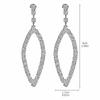 High-Class Sense Of Geometric Hollow Full Diamond Earrings Fashion Temperament Earrings Women's Earrings 1 Pair