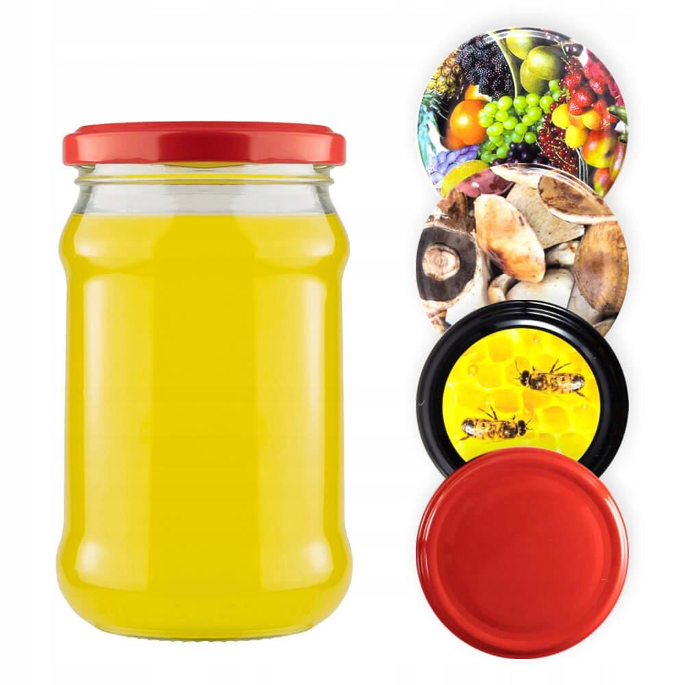 60X Glass Jars 315Ml Jar For Jam Honey Preserves + Lid Fi66