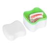 Denture False Teeth Storage Box Case With Filter Screen Dental Appliance(Green)