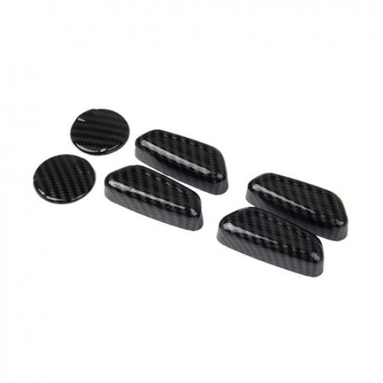 Carbon Fiber Style Interior Seat Adjustment Button Cover Trim For Ford F-150