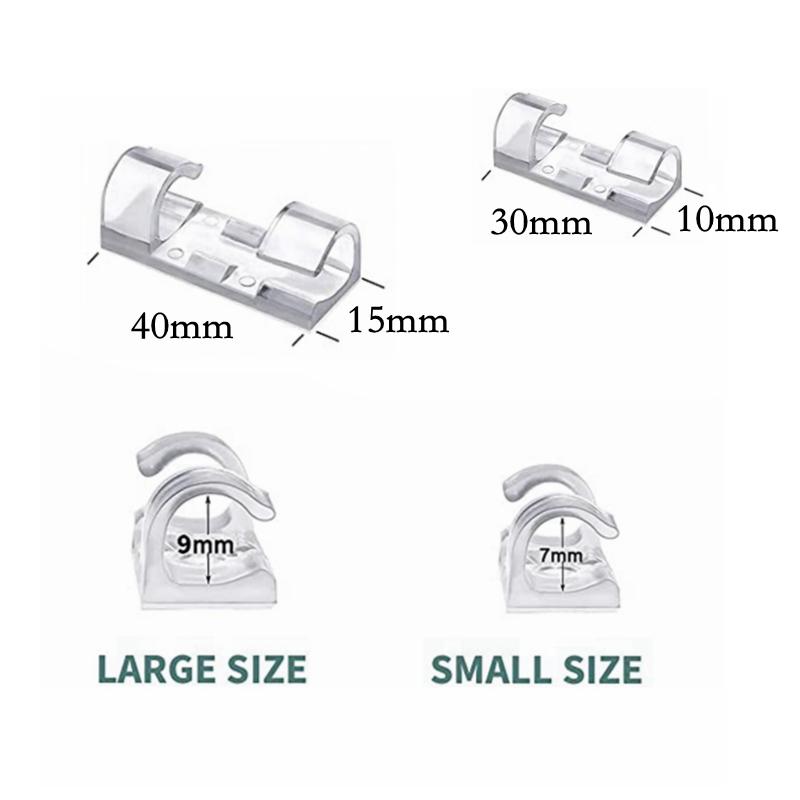 Data Cable Fixing Clamp Self Adhesive Wire Manager Usb Charger Cord Organizer Telephone Line Winder Retainer Clip Cable