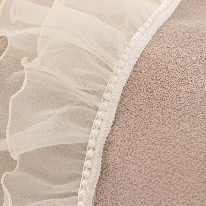 Sofabezug Handtuch mit Spitzenschürze 1/2/3/4/5 Sitzer Universal Sektionscouch Überwurf Möbel Schutz Modern
