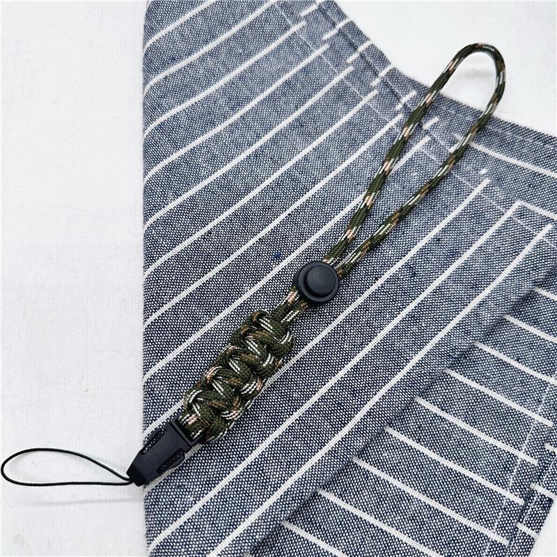 Handy-Seil Paracord Schlüsselanhänger Militärisches geflochtenes Nylon-Lanyard Kunststoffschnalle Hochfeste Fallschirmschnur Karabiner Handgefertigtes Geschenk