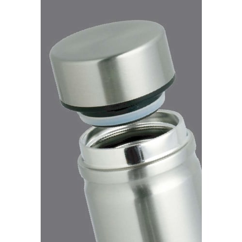 Living CLAP MINI Water Bottle, 200ml, Direct Drinking, Screw Cap, Stainless Steel, Silver