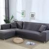 Sofa Cover Spandex Solid Color Elastic Sofa Cover For Living Room 1 /2 /3 /4 Set Seater Sectional Corner Slipcovers Sofa L Shape