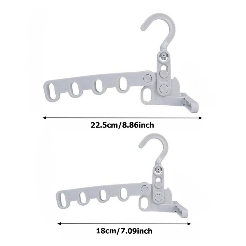 Portable Foldable Travel Hanger Clothes Quick Organizing Storage Travel Hanger with 5 Holes Suitable for Hotel Camping Travel