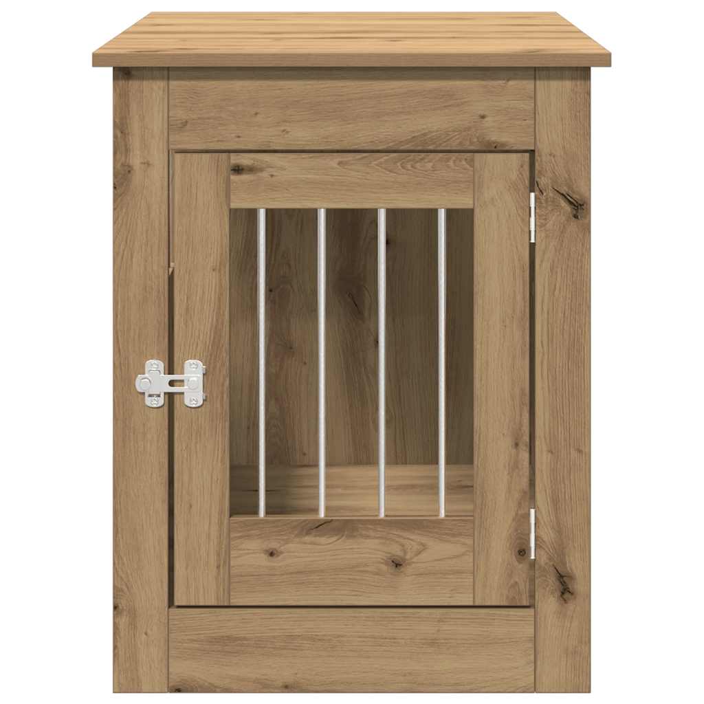 Vidaxl Dog Pen, Artisan Oak, 55X80X68Cm, Wood-Based Material