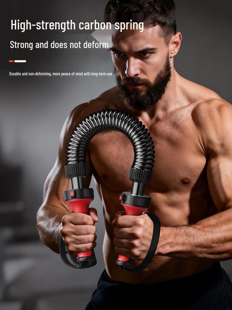 Adjustable Spring Arm and Grip Strength Trainer for Men's Home Fitness
