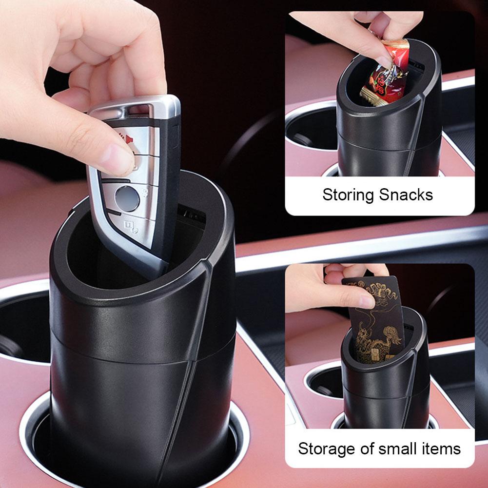 Poubelle d'intérieur de voiture étanche, petite taille, portable, porte-cendres, organise les accessoires de voiture