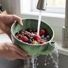 Quick Drain Swirl Berry Washing Drain Bowl 3D Printed Berry Strainer Basket  for Vegetable Fruits