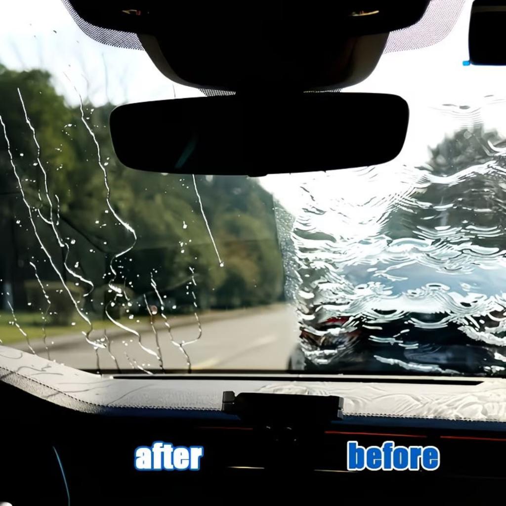 Nano Glass Rain Repellent Spray for Car Windows and Rearview Mirrors 100ml Water Resistant Anti-Fog Coating for Clear Visibility
