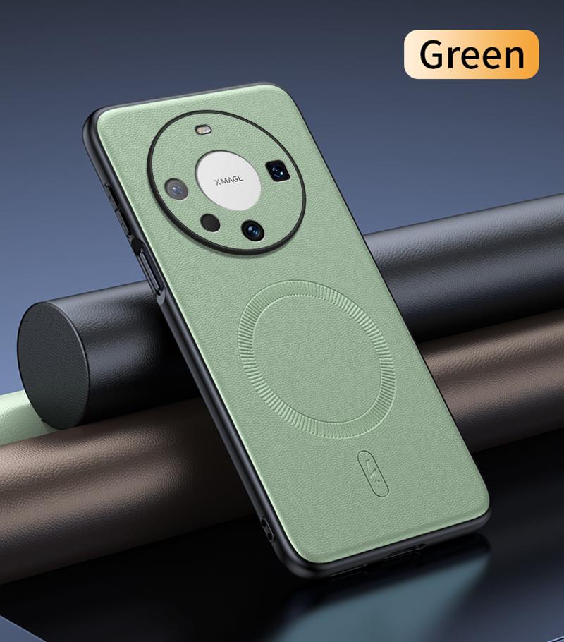 

For Huawei Mate 60 Case Magnetic Leather Shield Cover For Huawei Mate 60 High Quality Anti-Fingerprint Non-Slip PC+TPU Huawei Mate 60 зелёный