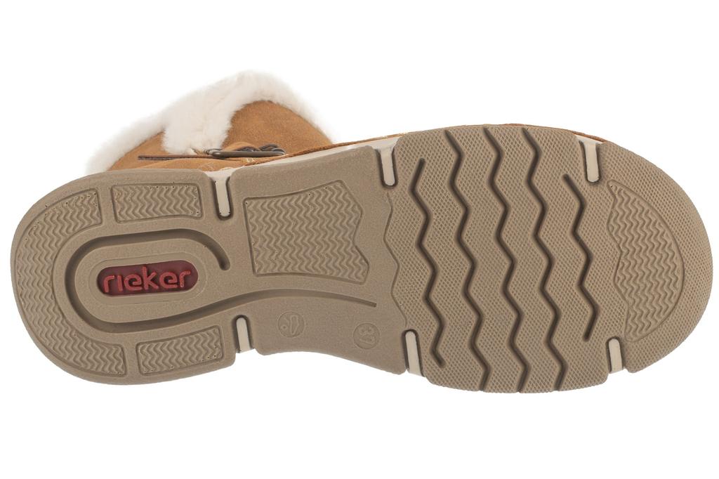 RIEKER Kotníkové boty, Dámské hnědé zimní boty