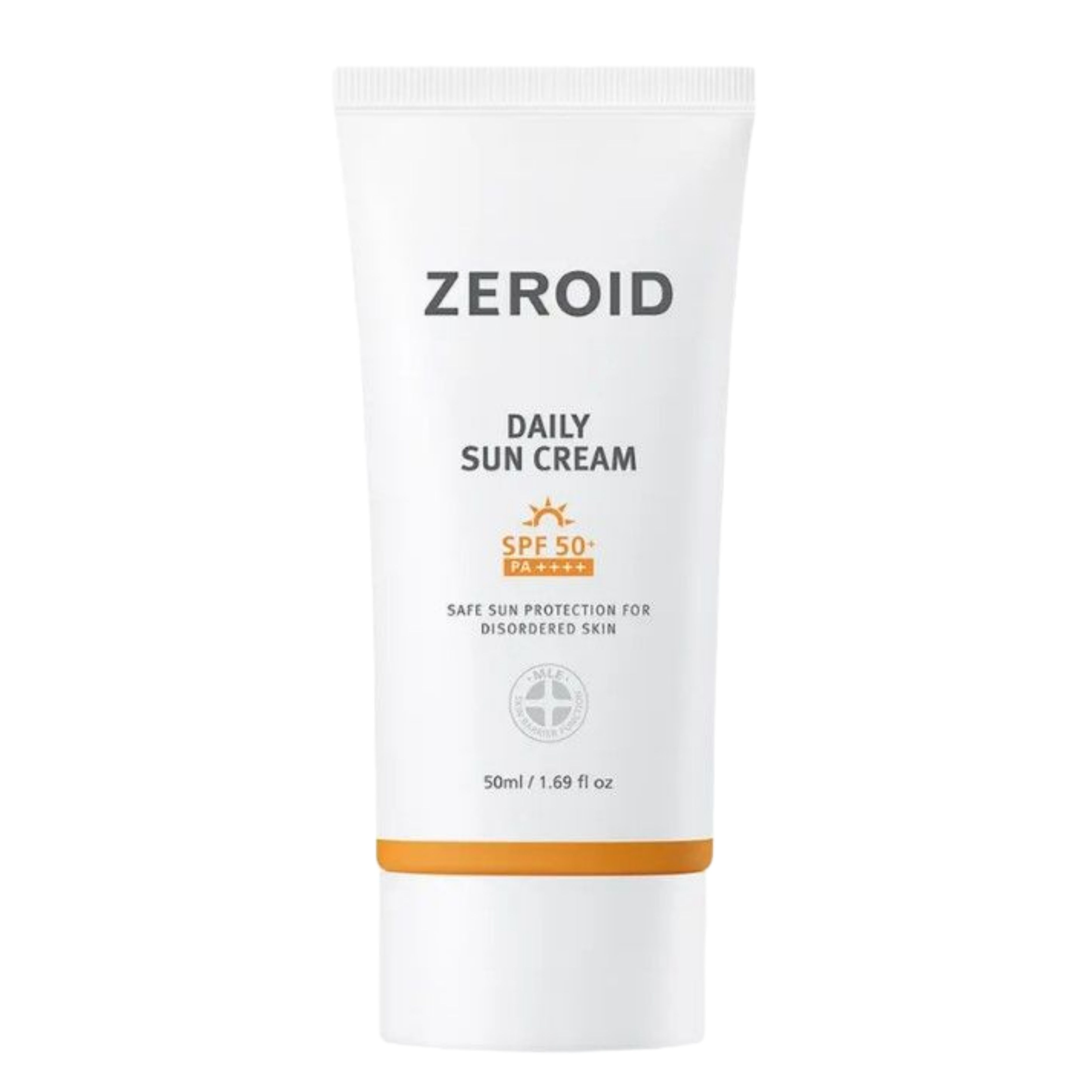 ZEROID Daily Sunscreen Mineral UV Protection Sun Cream for Sensitive Skin SPF50+ PA++++ 50ml
