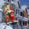 Winter Snow Red Mailbox Garden Flag - 1pc Double-Sided Christmas Cedar & Birds Polyester Yard Decor Banner, No Electricity Needed, Outdoor Festive De