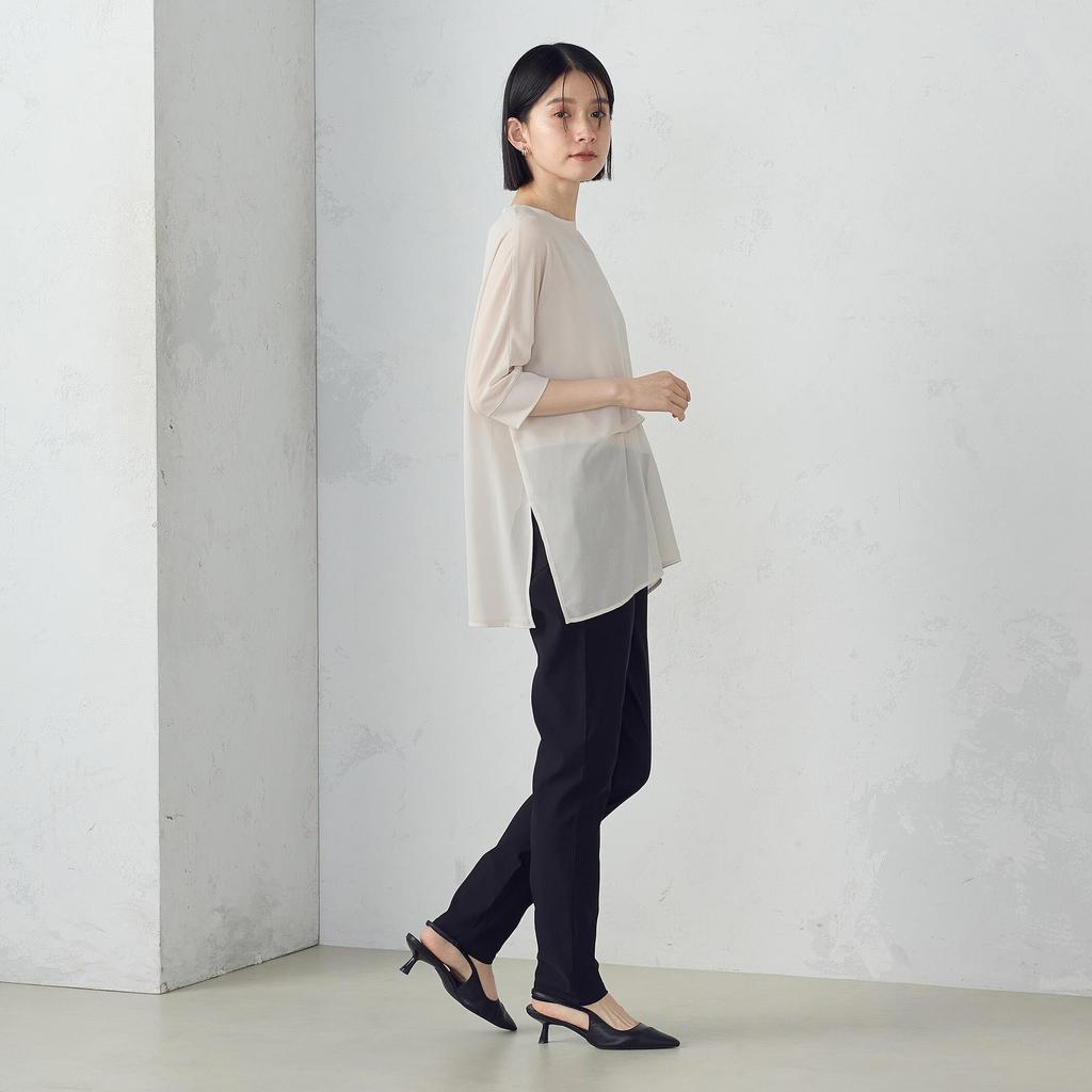 Comme Ca Ism Oversized Blouse and Tank Top Set Large (12-36CK03-205) - Beige,