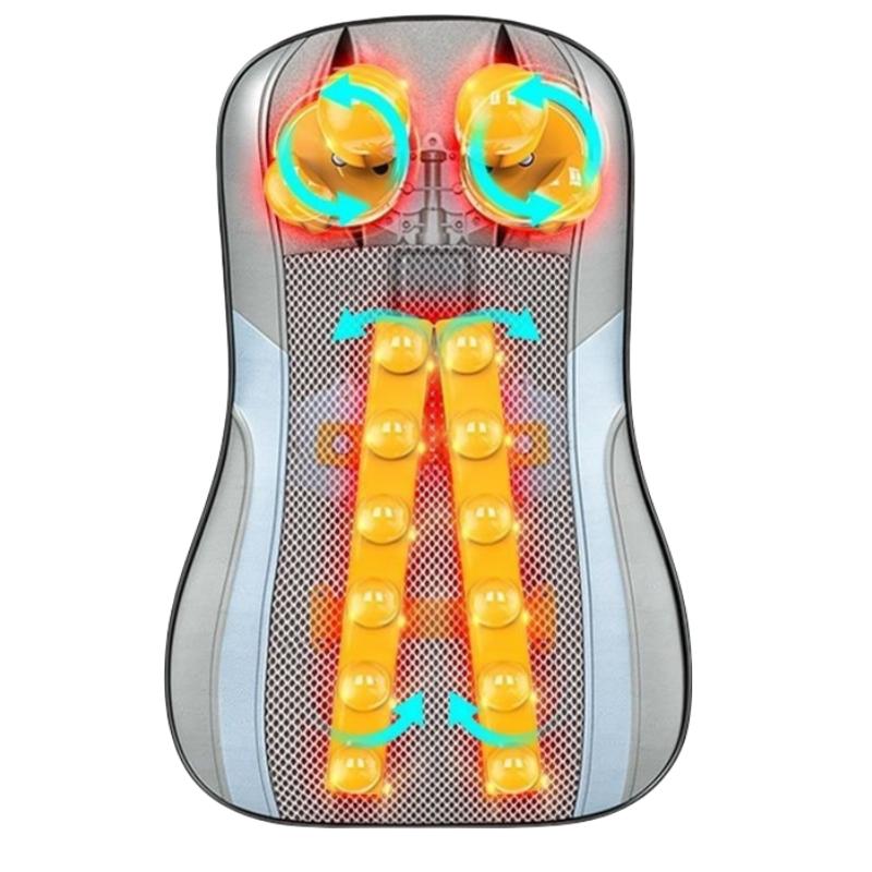 JAIYORL Shiatsu Neck Massage Pillow Electric Cushion Back Massager Deep with Heat Tissue Kneading for Shoulder Relax Muscles