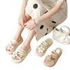 Sandals women's summer outer wear new versatile thick-soled non-slip one-word drag flower cool slippers