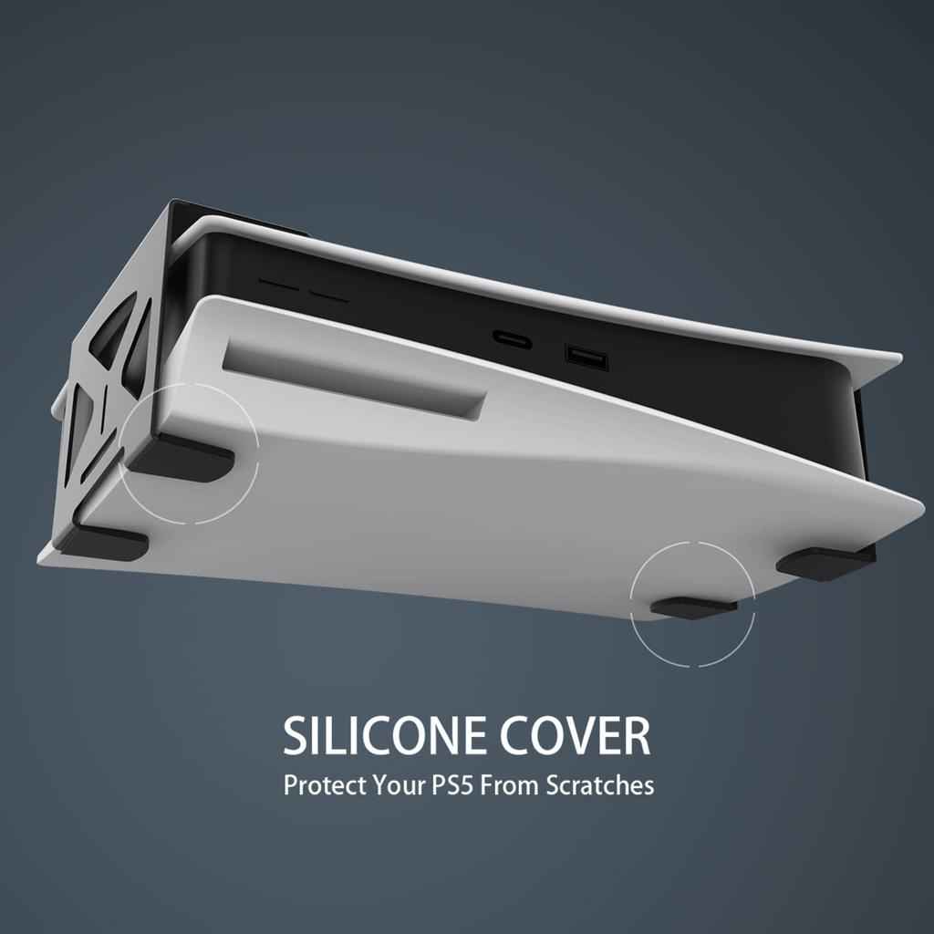 Monzlteck Under-Desk Holder Stealth Mount for PS5, Compatible with PlayStation 5 Disc & Digital Edition Consoles