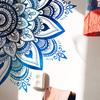 Vinyl-Wandaufkleber mit Mandala-, Lotusblumen- und Stechapfelmotiven für flache Wände, Glasoberflächen, Türen und Raumdekoration