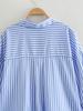New Women's European & American Style Multicolor Lapel Long Sleeve Shirt