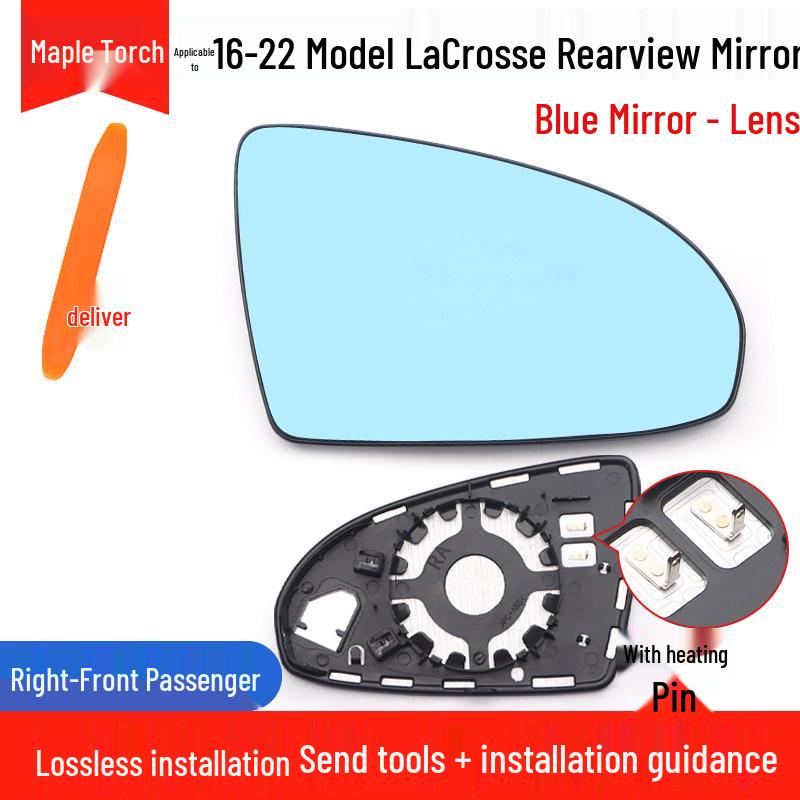 Compatible Rearview Mirror Shell for 2016-2022 Buick LaCrosse: Reversing Turn Signal Exterior Mirror Lens & Frame