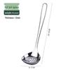 304 Stainless Steel Thickened Ladle - Large Deep Head for Soup, Hot Pot, or Porridge, with Slotted Design for Easy Straining in Household Use