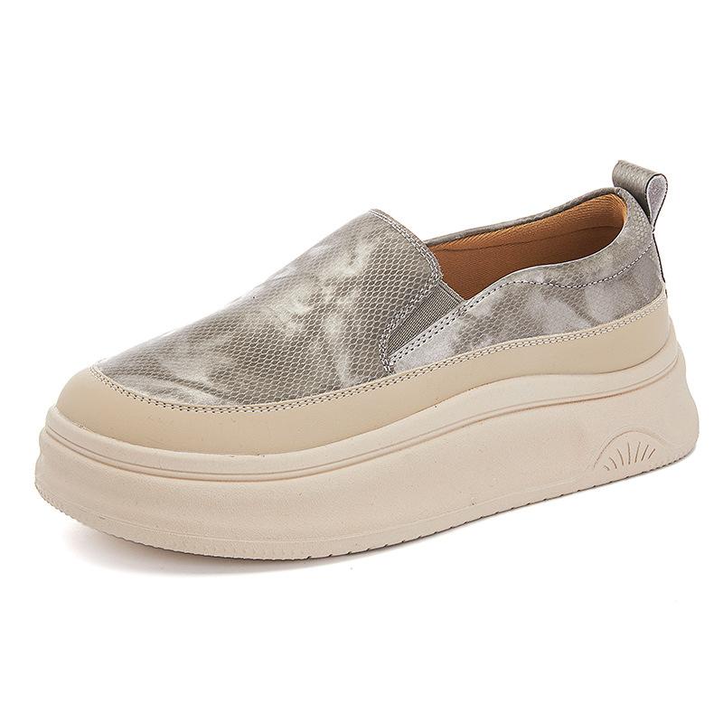 Small size 34 large size 41 retro loafers 2025 new autumn single shoes women's thick soles increase height versatile little white shoes women