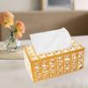 Bling Crystal Facial Tissue Box Cover Elegant Napkin Holder Case Organizer
