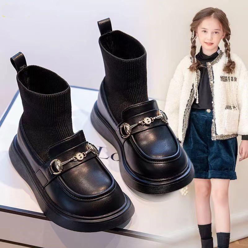 Winter Children's British Style Small Leather Shoes Children's Martin Boots Spring and Autumn Shoes Children's Women's Boots