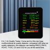 6 In 1 Multifunctional Air Quality Detector PM2.5 PM10 HCHO TVOC CO CO2 Formaldehyde Monitor LCD Display Home Air Quality Tester