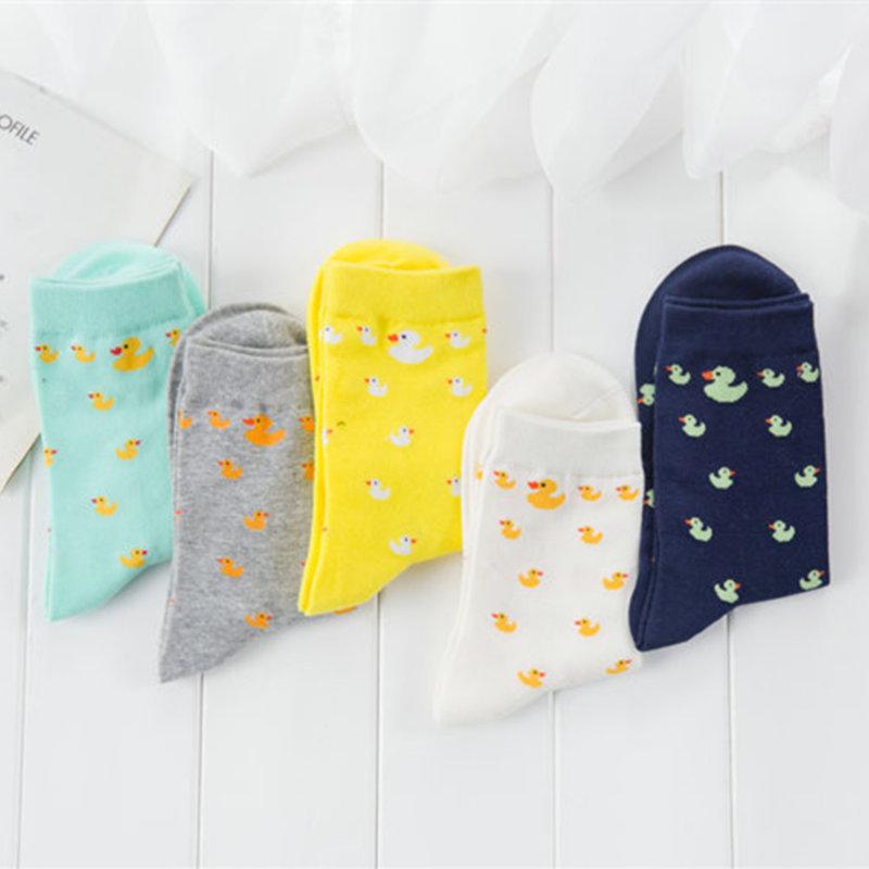 Cartoon Cute Animal Duck Pattened Short Socks Fashion Cute Women Funny Socks Female Casual Cotton Ankle Socks Harajuku Sox