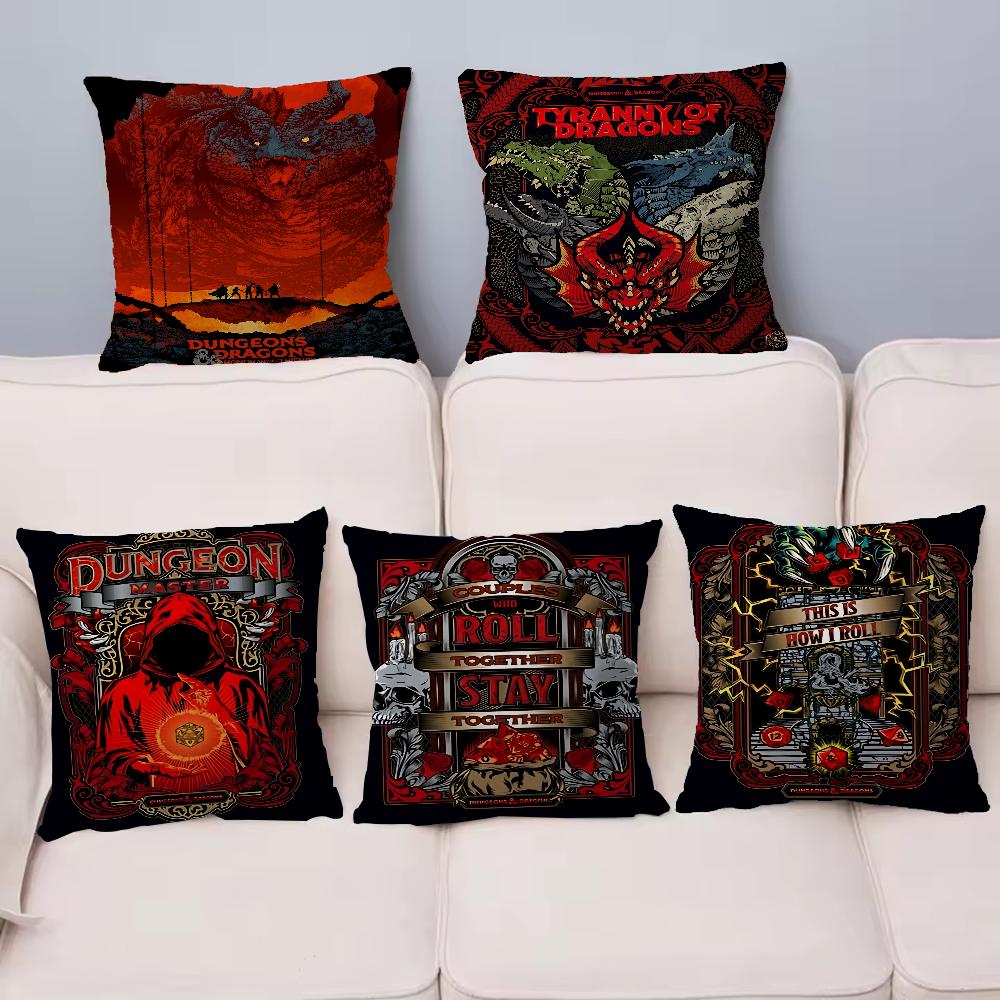 Game D-Dungeons And D-Dragons Cushion Cover Inches Farmhouse Decor Home Throw Pillow Covers For Couch Decorations