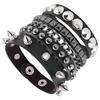 1 Stück Punk Goth Rock spitze Nieten Kegel Nieten Leder Manschette Armband Für Männer Hip Hop Frauen klobiges Armband Pulseras Schmuck