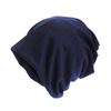 Solid Color Winter Warm Hat Cotton Blended Elastic Turban Hat Casual Women Men  Beanie Cap  Unisex