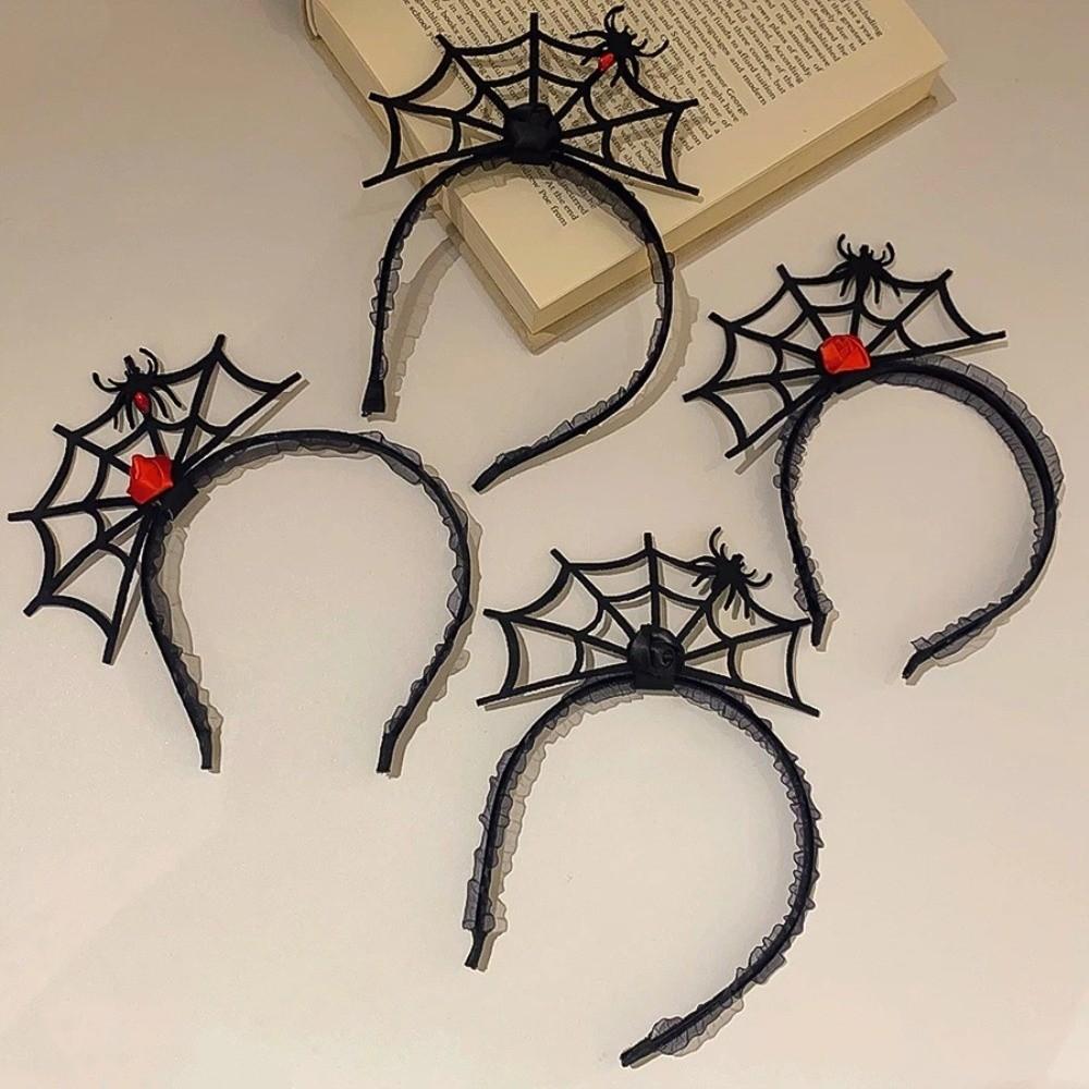 Non-slip Spider Hairband Halloween Spider Hair Hoop Spider Web Headband Female Use