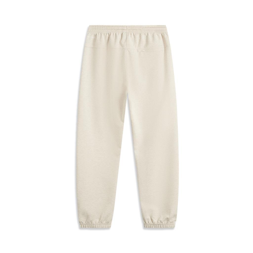 Li-Ning Série Basquete Casual Simples Cor Sólida Afunilado Cordão Tricotado Calças Esportivas Masculinas Calças Cinza Claro Caqui AKLV083-1