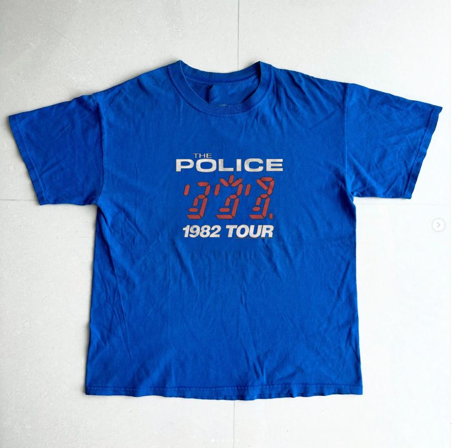 Унисекс Футболка Синяя с Логотипом The Police 82 Tour Полный Размер S-5XL TT823 XXXL