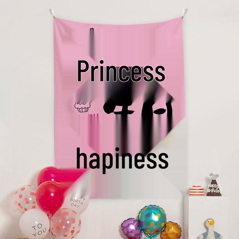 Pink Strawberry Oil Painting Style Tapestry for Bedroom or Dorm