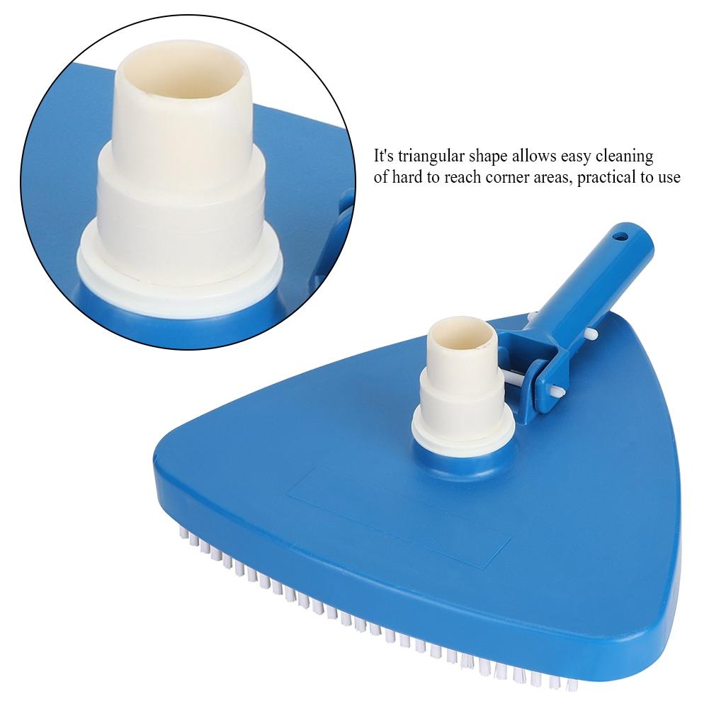 Pool Vacuum Head, Portable Weighted Triangular Shape Pool Heads Brush Cleaning Tool Attachment Accessories for   Ground Inground Pools Cleaning