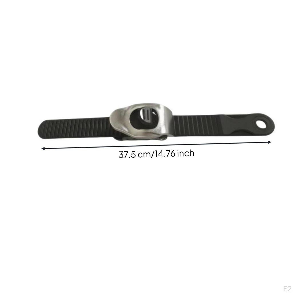 Skate Buckle Strap Black Inline Replacement Silver Electroplated Nylon Fastening
