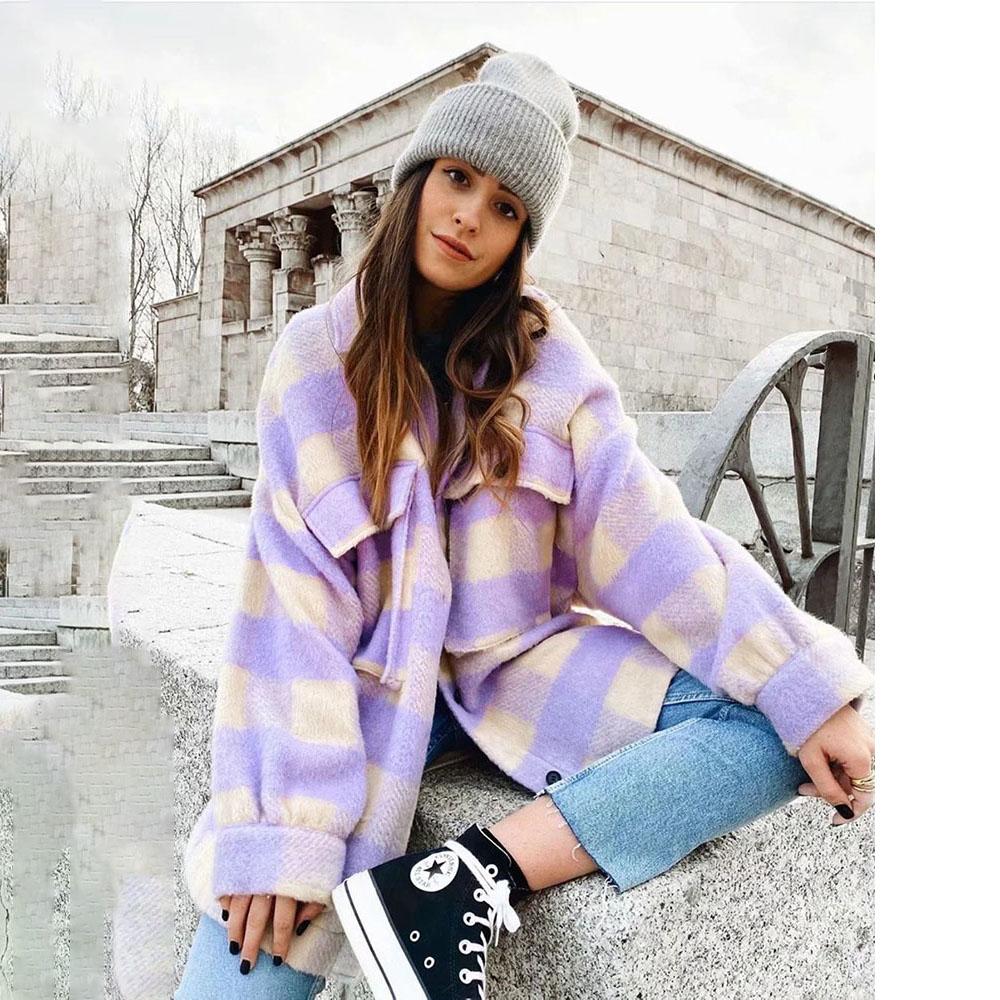 Buy Woolen Shirt Jackets Women Fashion 
