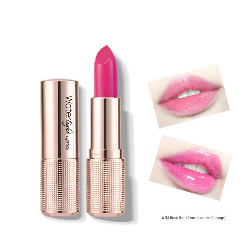 Xuefei Yiren No-Stick, No-Fade Carotene Color-Changing Lipstick - Moisturizing Red Cherry.