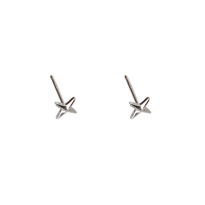 Men's and Women's Star & Hexagram Cross Stud Earrings: Simple, Versatile, Emotional Ear Jewelry for Couples