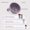 Silicone Makeup Brush Cleanser Ball - 2-in-1 Scrub & Dry Station with Massaging Nubs, Portable Cleaning Mat for Foundation