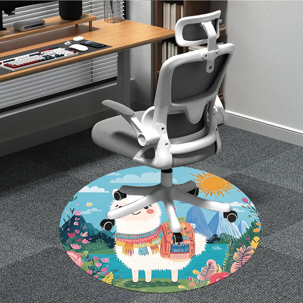

1pc Llama Backpack Chair Carpet for Office, Perfect for Office, Holiday Party Decoration Choice yy260314049 80cm by 80cm