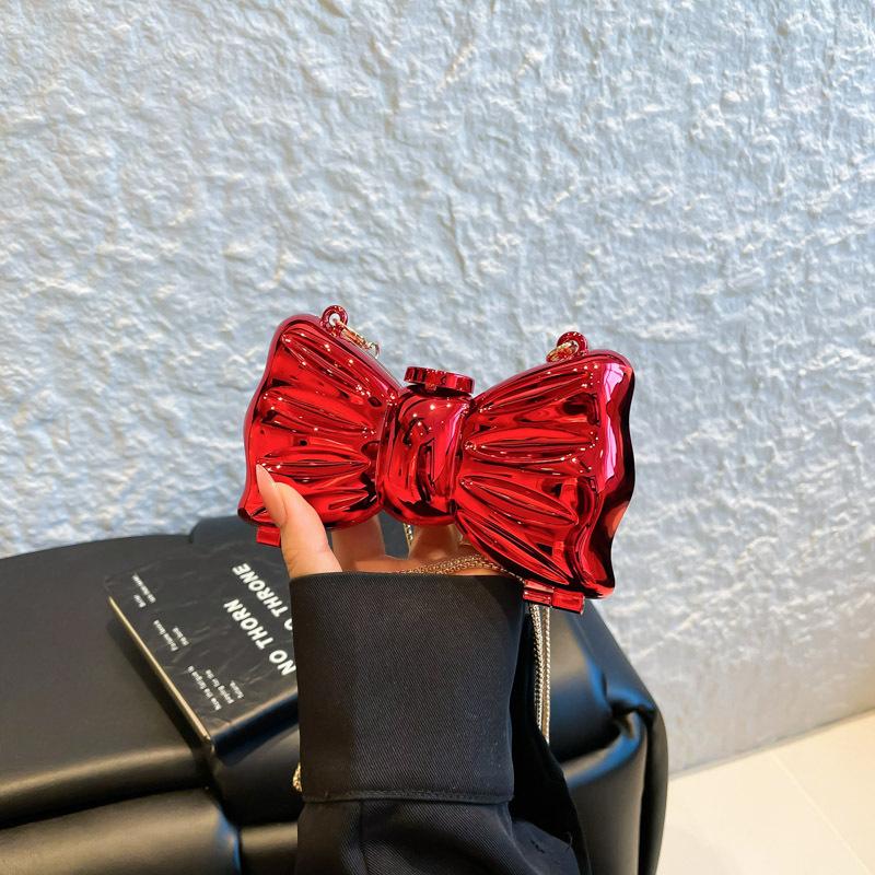 

Новая акриловая сумка глянцевая жемчужная сумка с цветком бантом мини-сумка рот красный конверт детская сумка красный