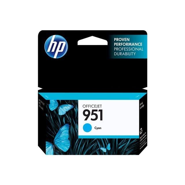 Cartouche d'encre HP 951 Cyan pour imprimante Officejet - 700 pages