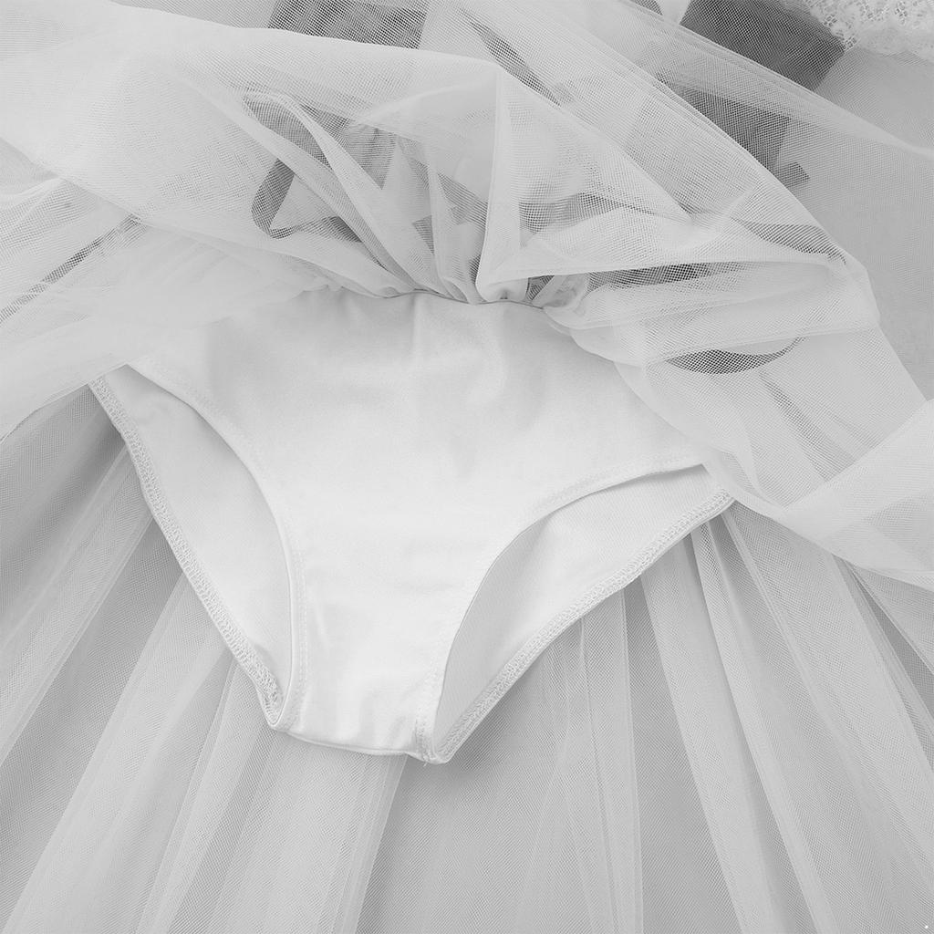 Rochie Tutu din Dantelă de Catifea pentru Fete, Body cu Mâneci Bufante, Costum de Performanță pentru Balet și Gimnastică