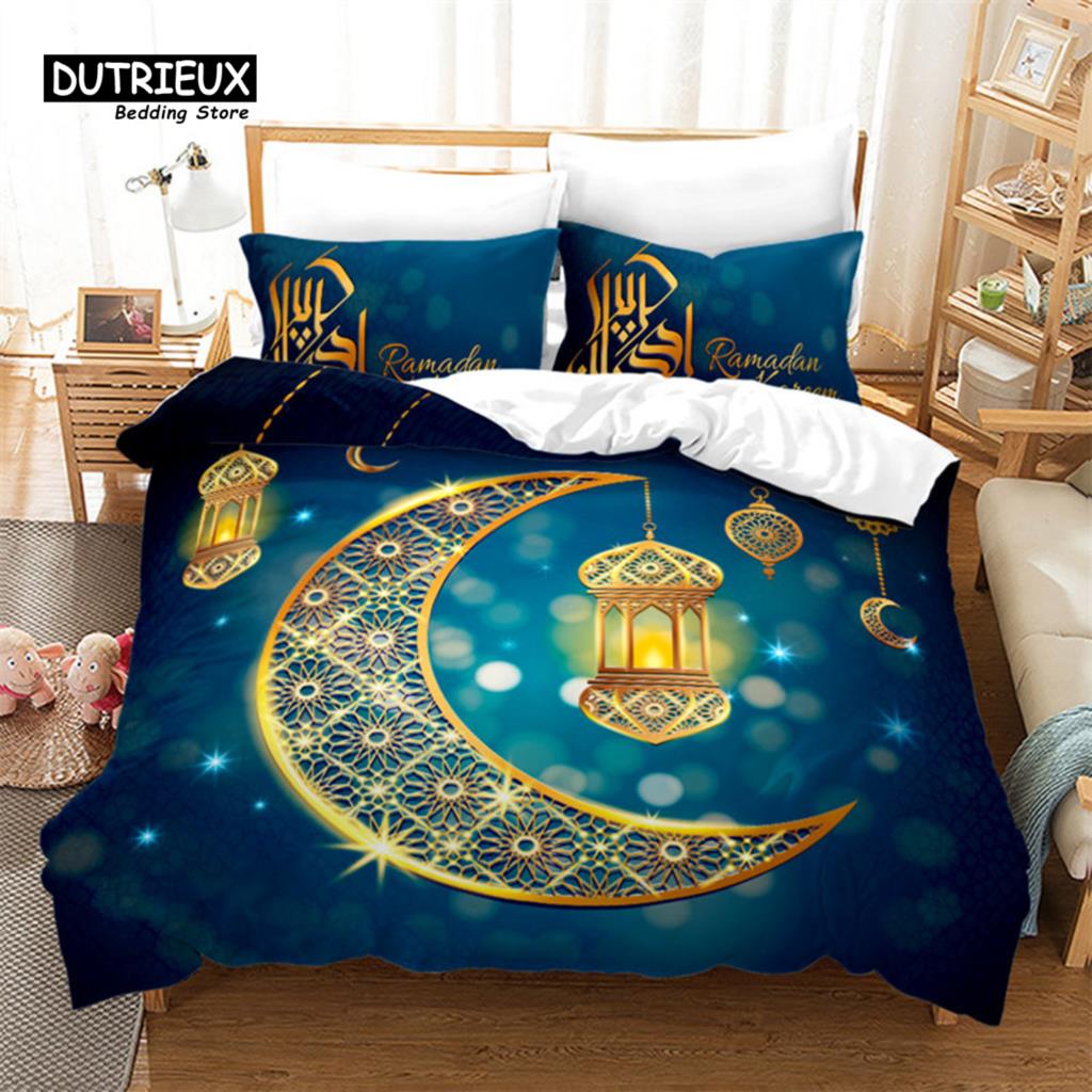 Sun And Moon Duvet Cover Exotic Galaxy Stars Bedding Set Microfiber Astrology Comforter Cover Queen For Kids Boys Teens Bedroom